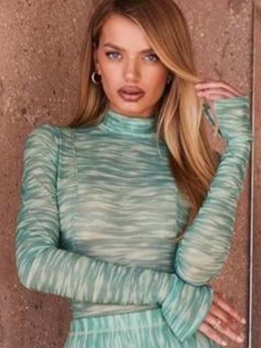 House of CB Eleanoar Body Suit Top in Green